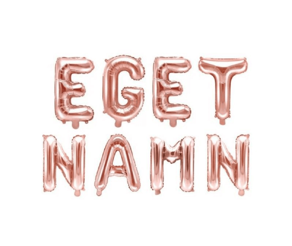 Ballonggirlang med eget namn | Guld, silver & roséguld - 5