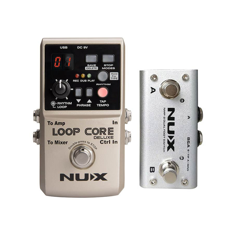 NUX Loop Core Deluxe.  NUX Core Series loop pedal bundle. LOOPCDLX/B