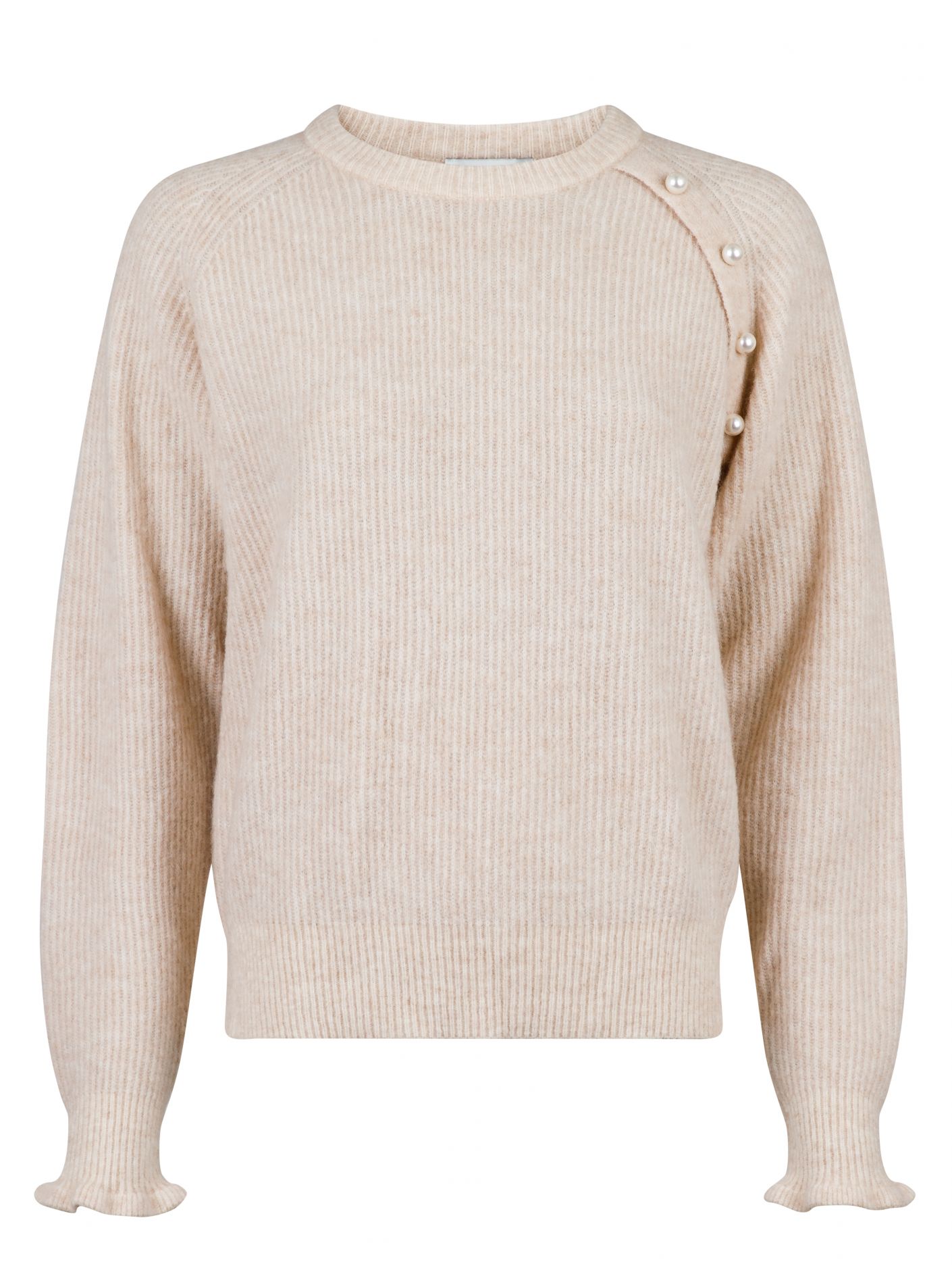 Neo Noir - Asli Knit Blouse Sand Melange - 4