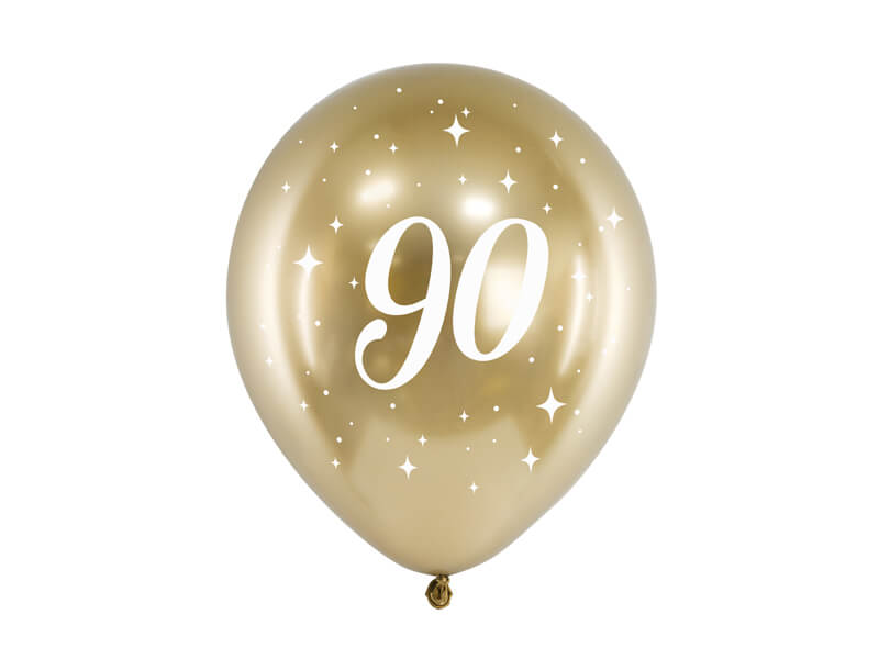 Ballonger 90 årsfest Chrome guld - 2