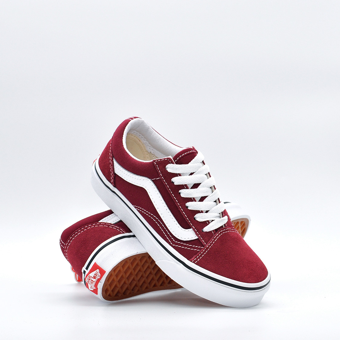 Vans Junior/Kids - Old Skool Pomegranate/True White