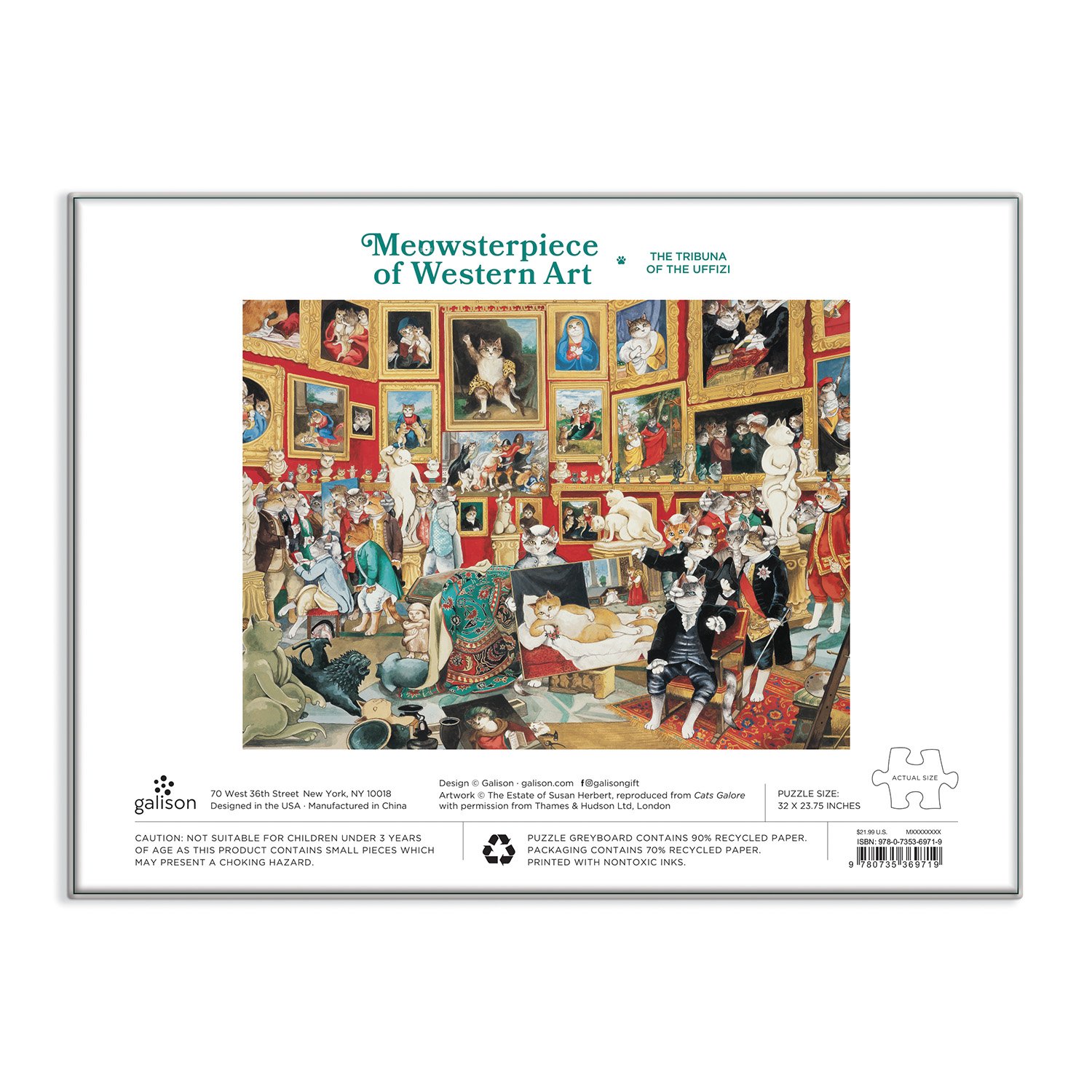 Tribuna of the Uffizi Meowsterpiece of Western Art 1500 Piece Jigsaw Puzzle - 5