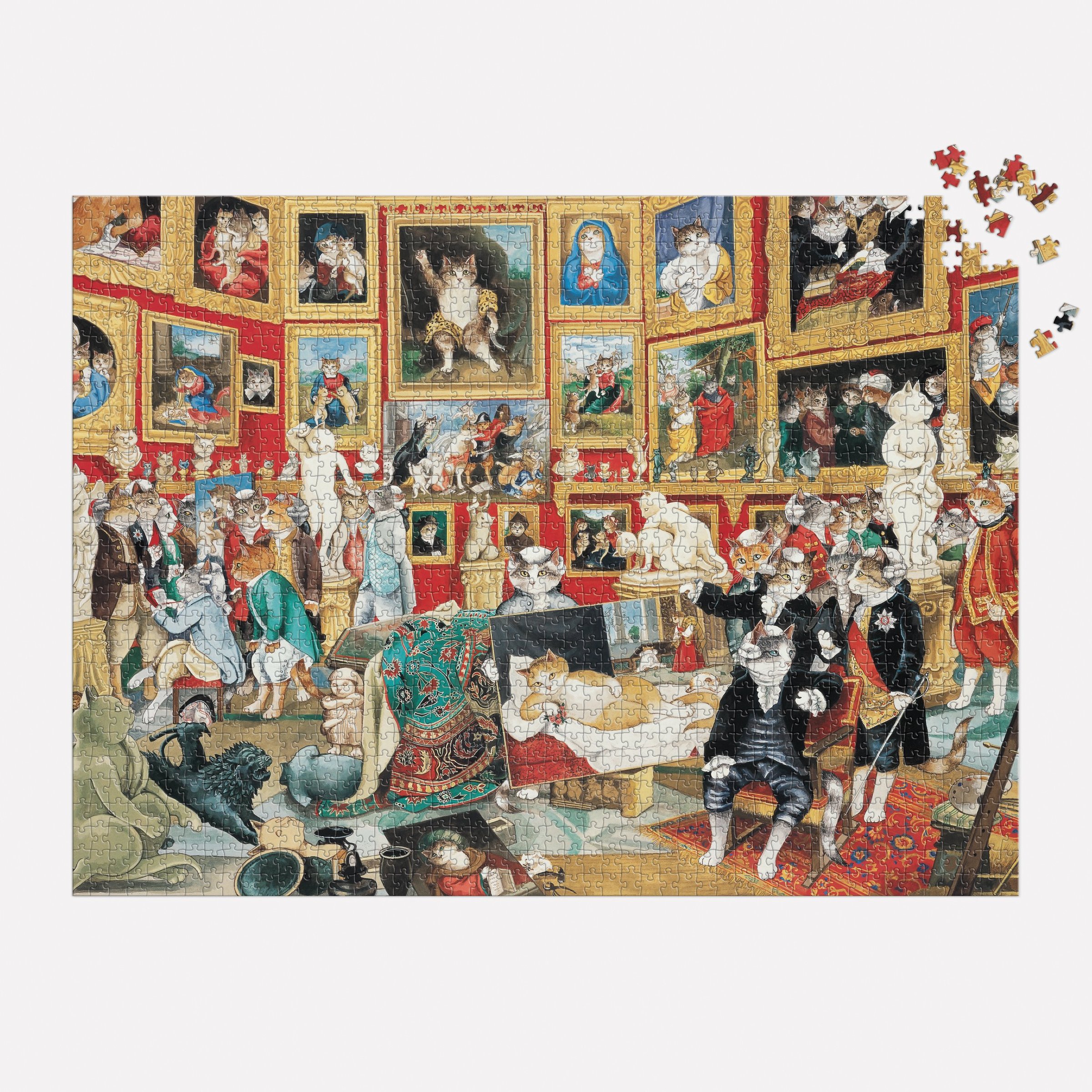 Tribuna of the Uffizi Meowsterpiece of Western Art 1500 Piece Jigsaw Puzzle - 2