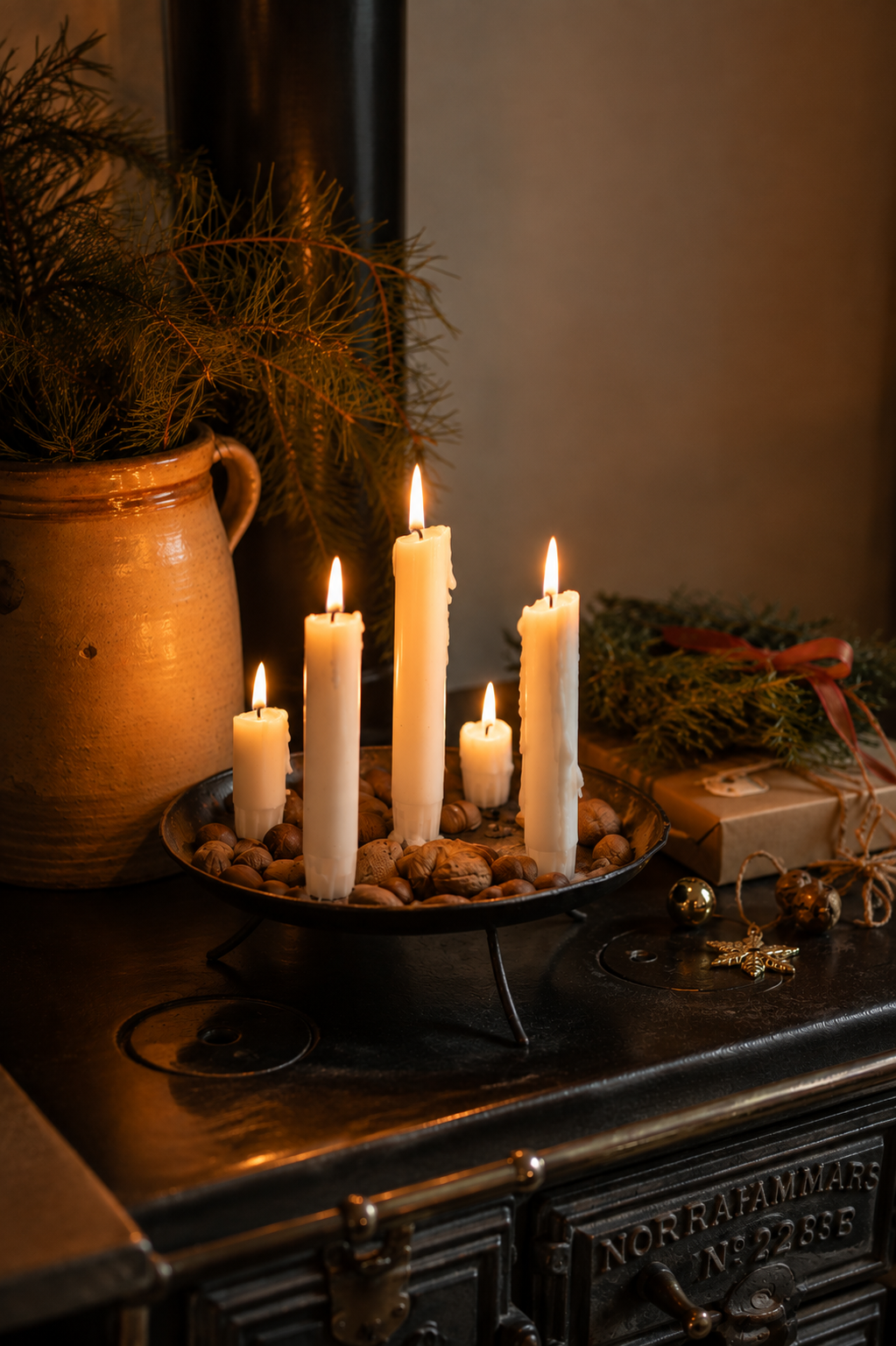 Candle holder - Candle tray - Candle dish - Stump candle holder - Sheet metal