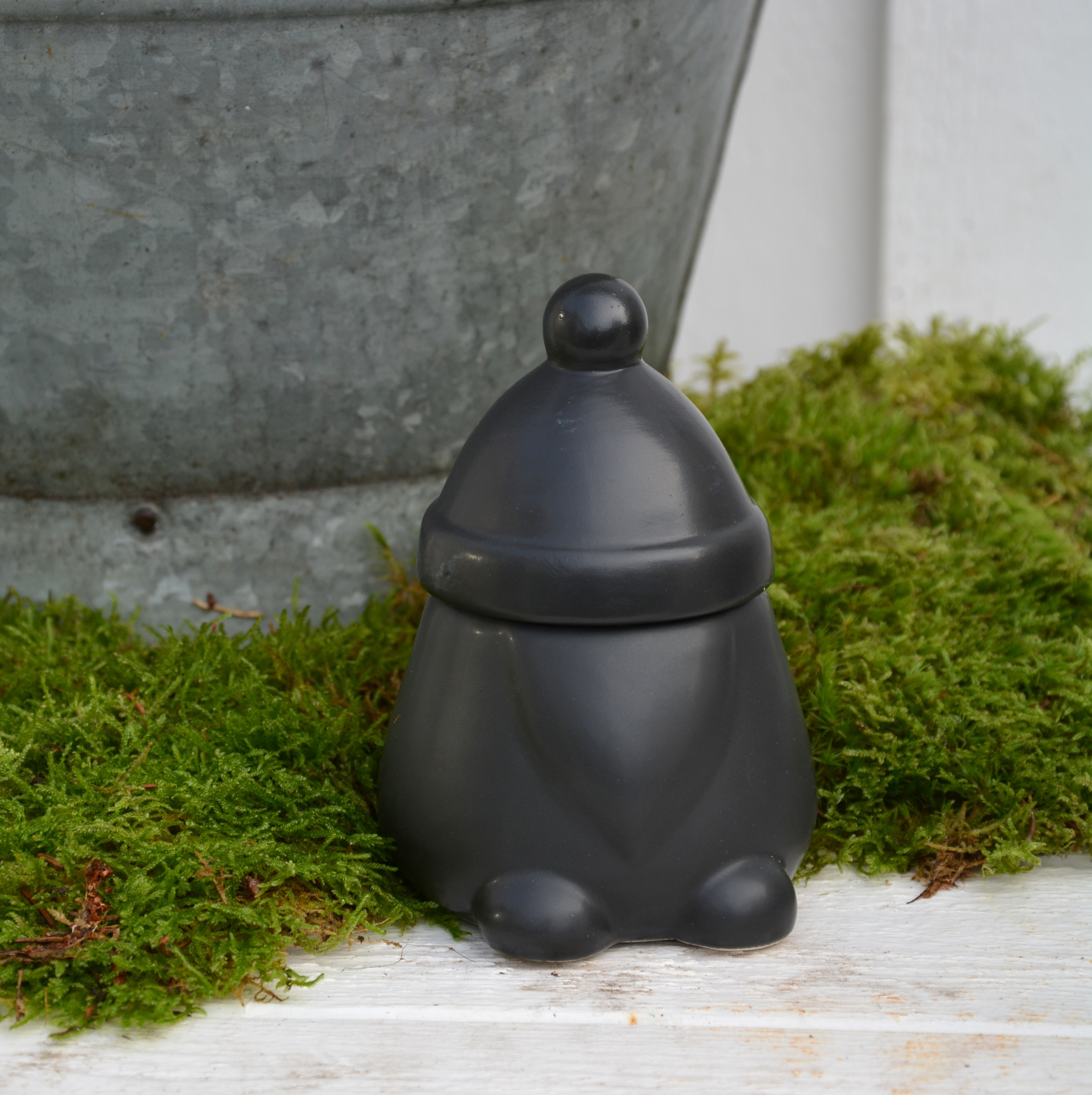Tomte / skål svart liten. 12 cm - 3