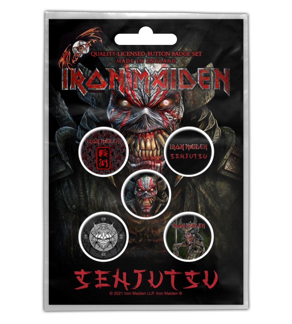 Iron Maiden Senjutsu Badge Pack