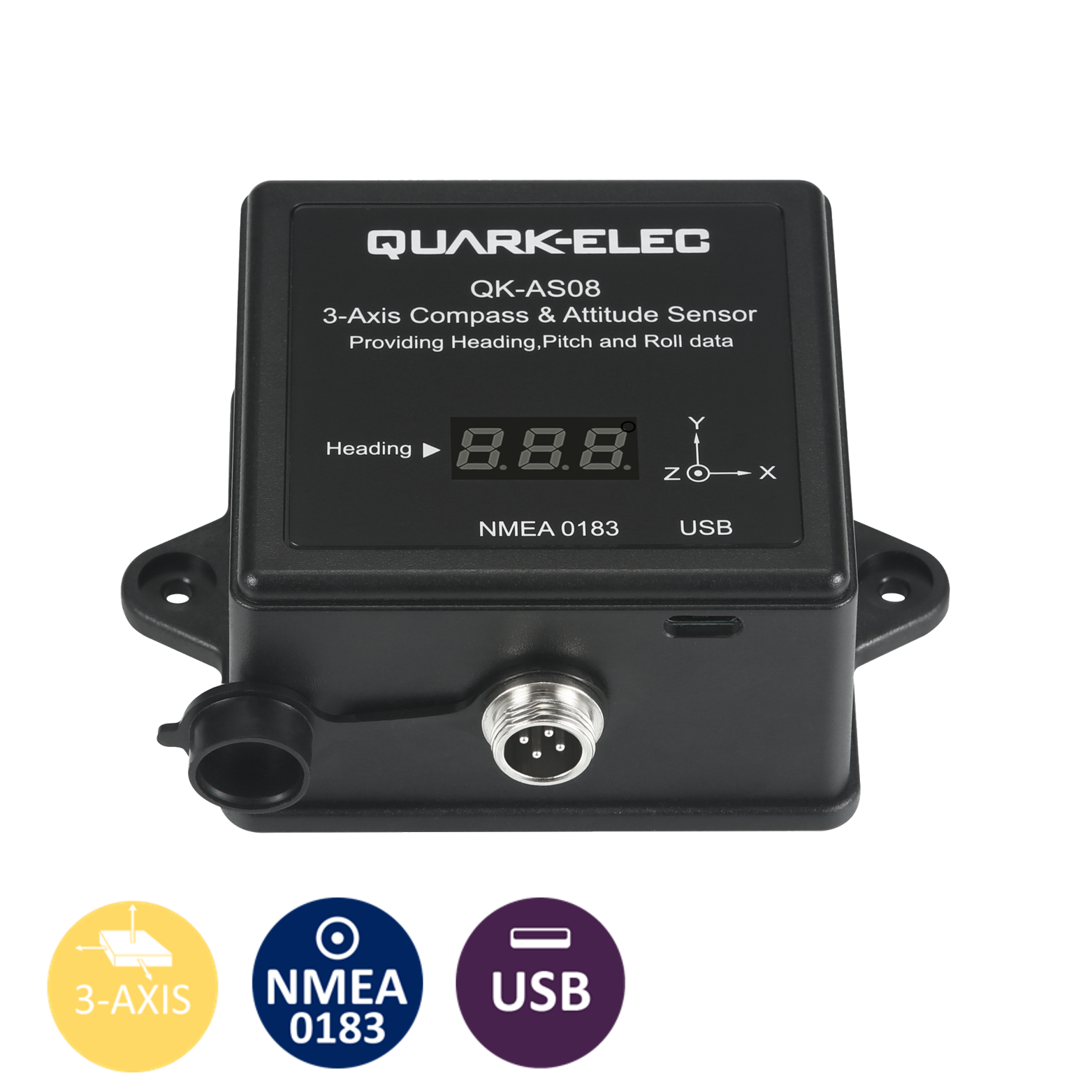 QK-AS08 Solid state kompass, roll och pitch N2K eller NMEA0183 - 2