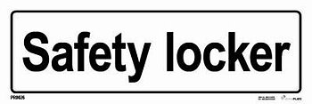 "Safety locker" sign - IMPA 33.2879