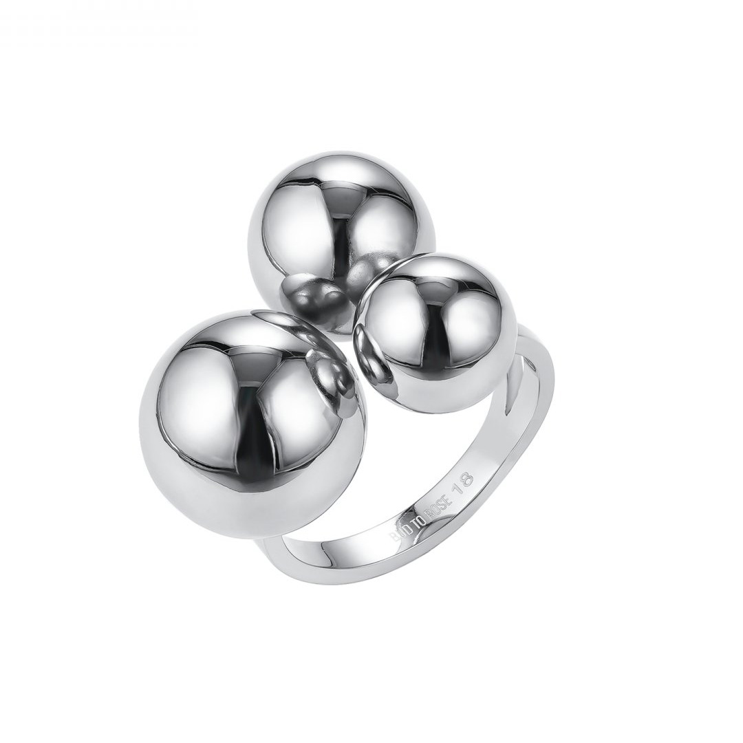 Ring Brea large silver - Bud to rose