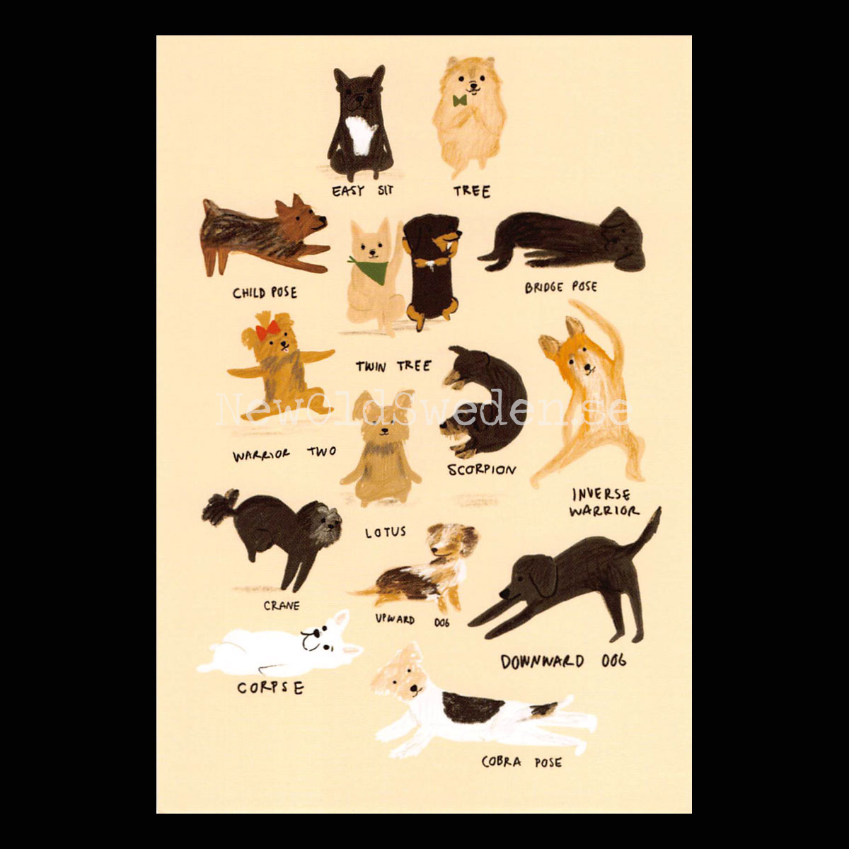 yoga to the dogs 2020 - Andrea Cáceres - Postcard A6 - 1607