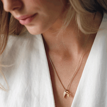 Halsband Wing woman stål - Bud to rose