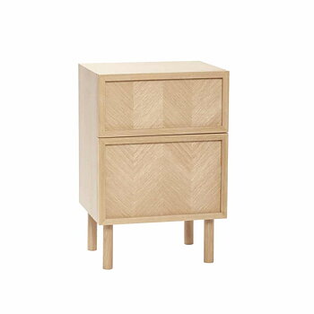 Sängbord 2-set Herringbone ek Hubsch