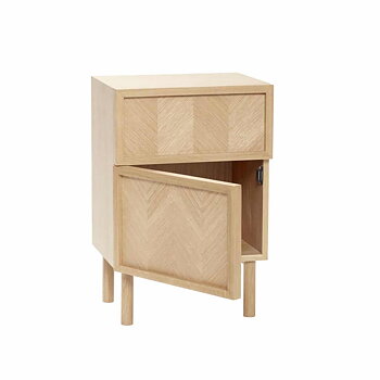 Sängbord 2-set Herringbone ek Hubsch