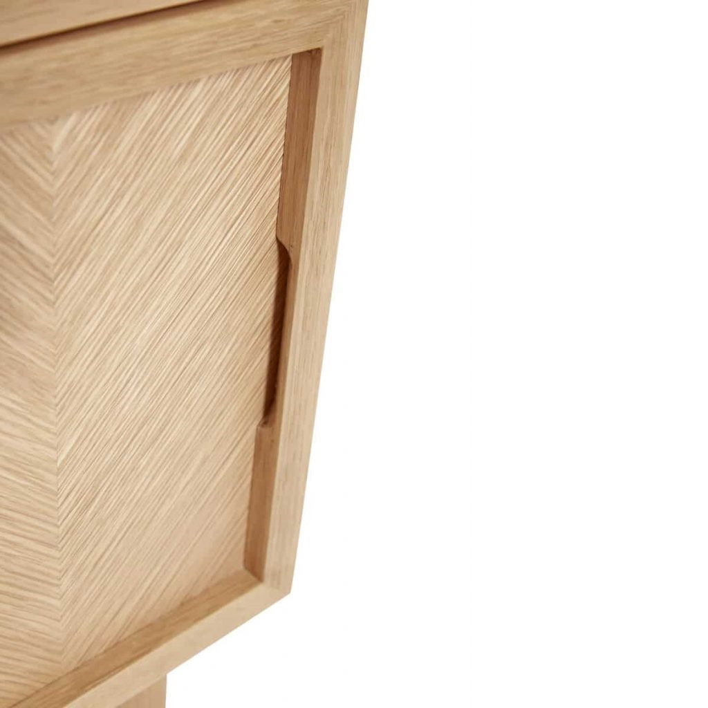 Sängbord 2-set Herringbone ek Hubsch - 3