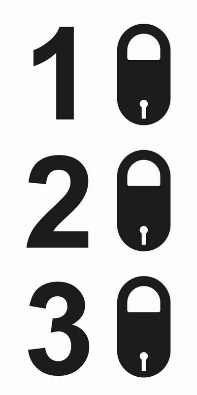 "Lock status, all security levels locked" sign - IMPA 33.2893