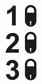 "Lock status, all security levels locked" sign - IMPA 33.2893