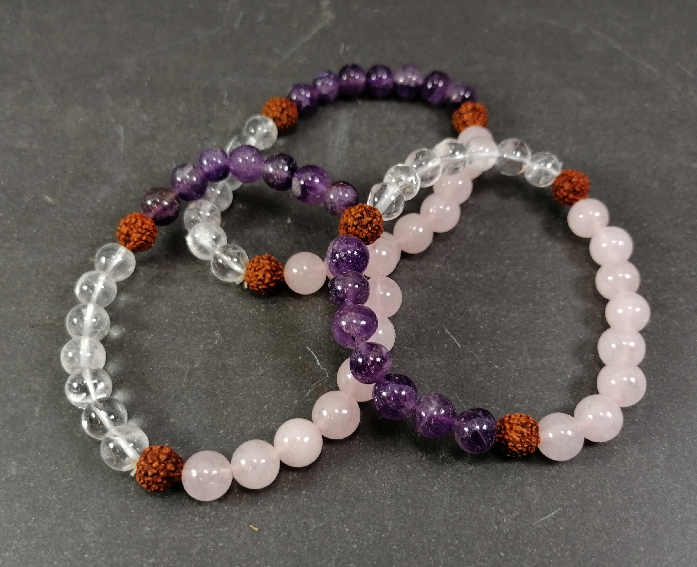 Golden Triangle  Armband med Rudraksha