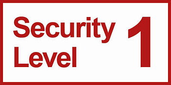 "Security level indicator" skylt - IMPA 33.2703