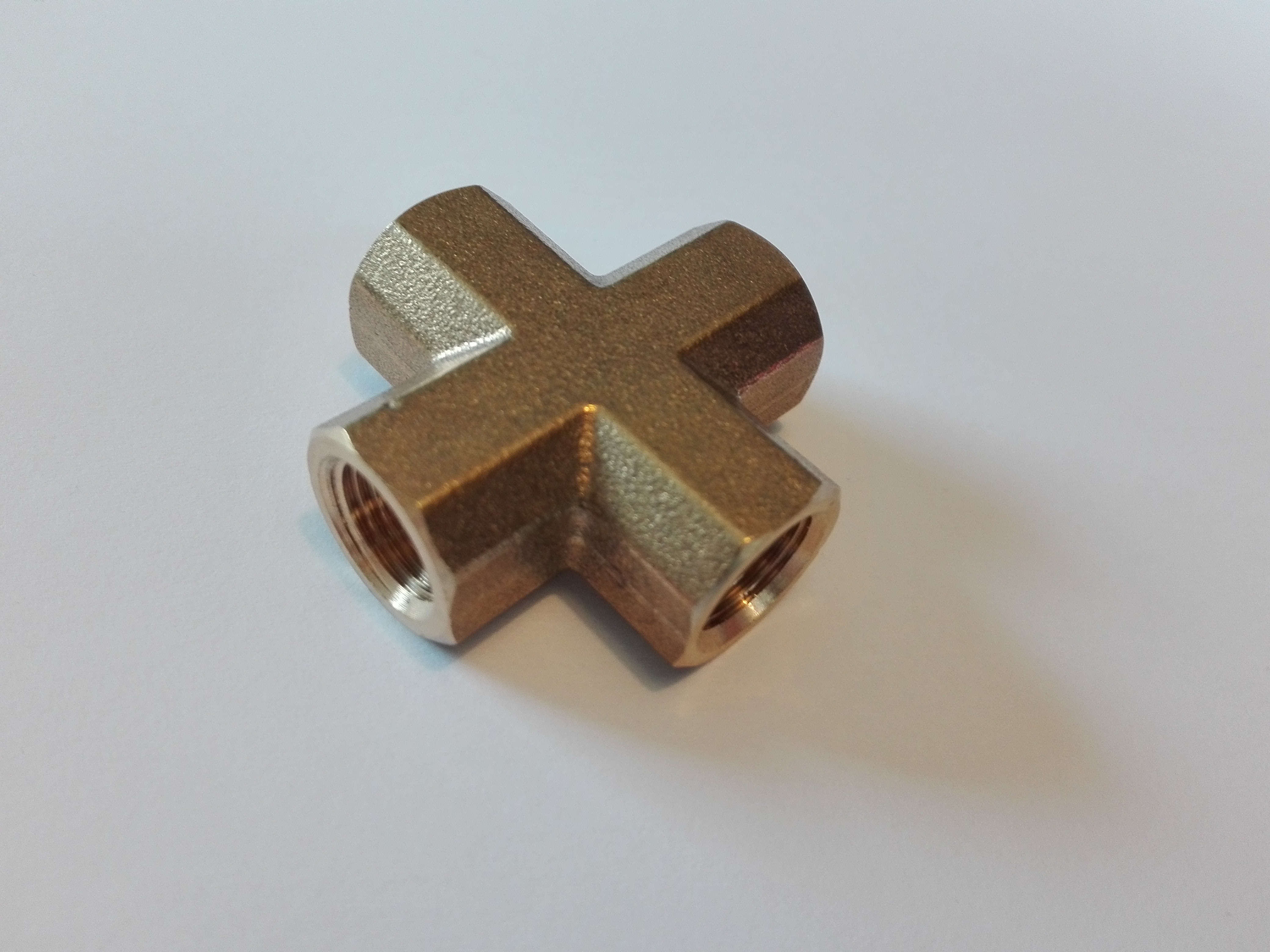 X-förgrening: 4 x 1/8" npt hona lång