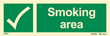 "Smoking area" sign - IMPA 33.4185