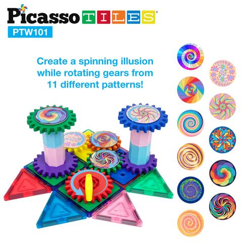 Picasso-Tiles Kugghjul 101 Bitar - 7