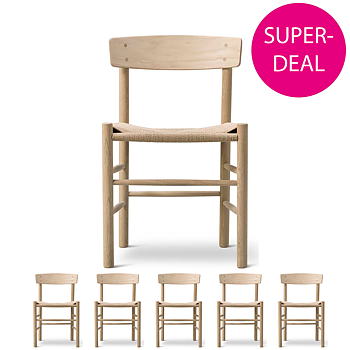 J39 Stol (Superdeal - Volympris/st vid köp av 6st) Ek Såpad - I lager - Fredericia 