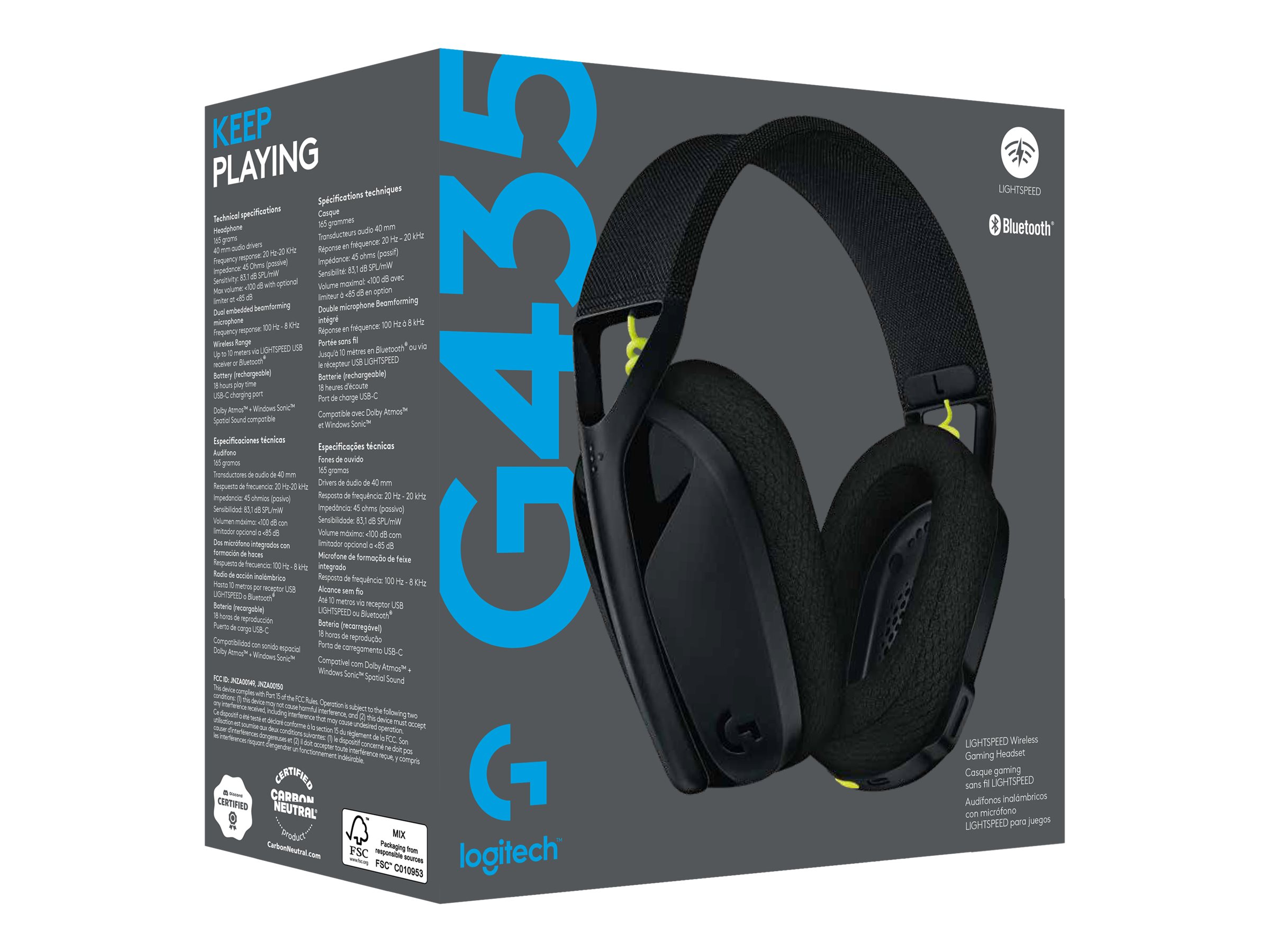Logitech G435 LIGHTSPEED Trådlöst Gaming