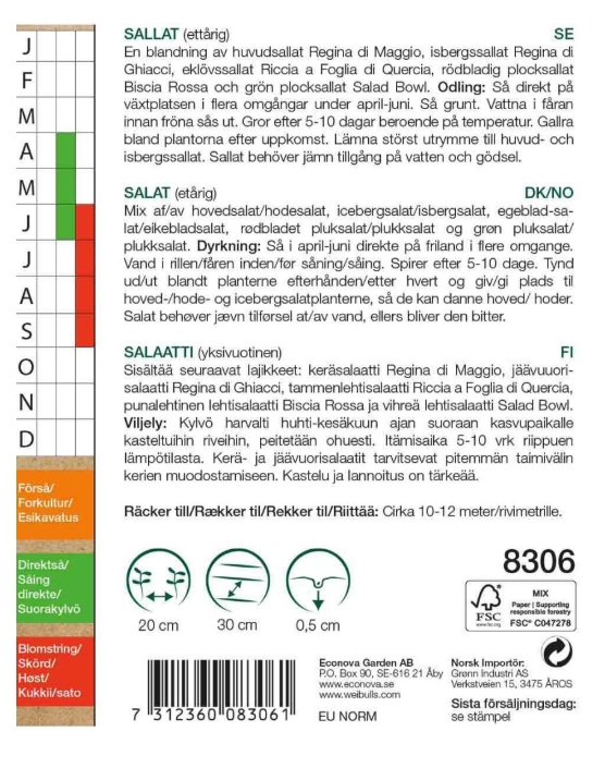 8306 Sallat mix KRAV Lactuca sativa - 2
