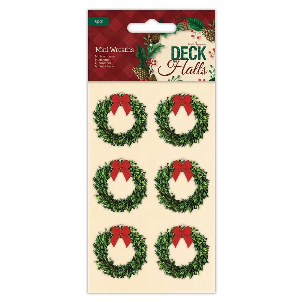 Kransar, 6st, Deck the Halls, Papermania