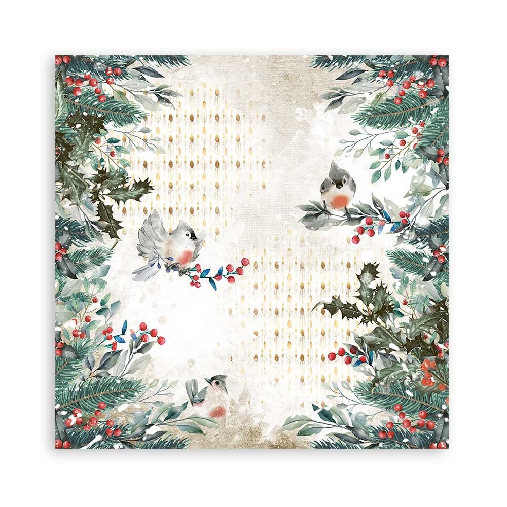 Romantic Christmas Birds, 12"x12", dubbelsidigt, Stamperia - 2