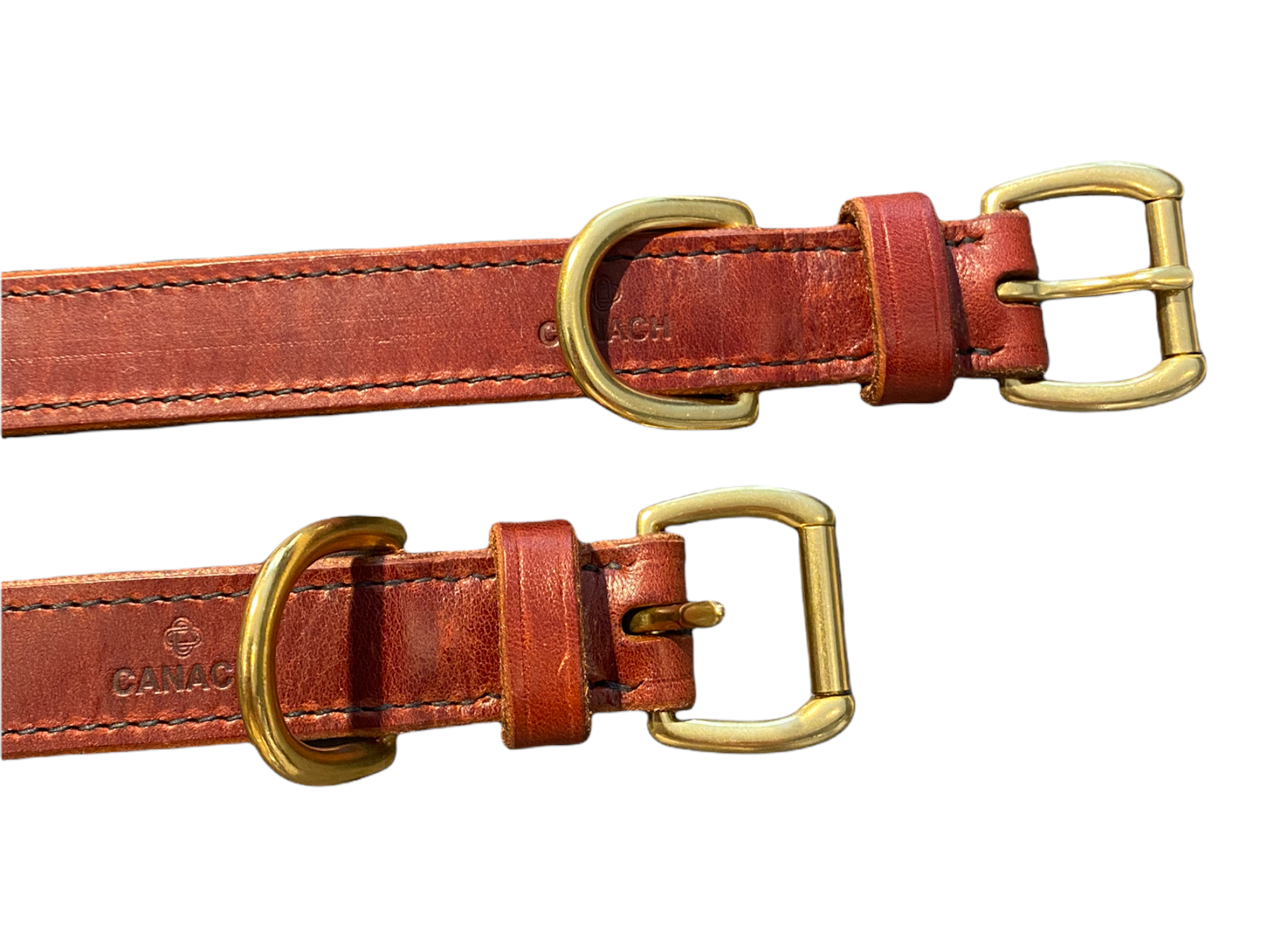 Canach Leather Dog Collar Bordeaux Red - 3