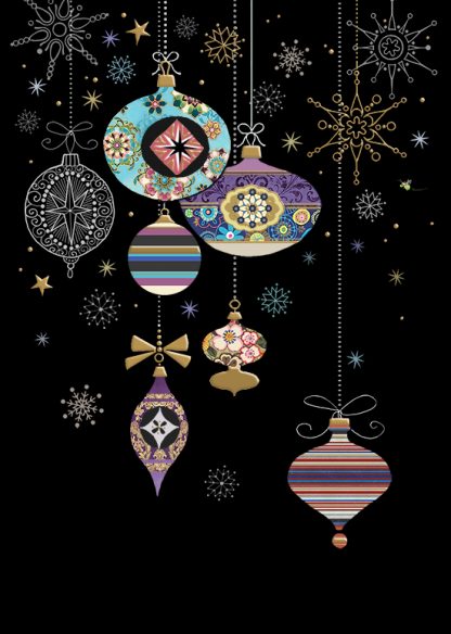 Patterned Baubles, Greeting Card