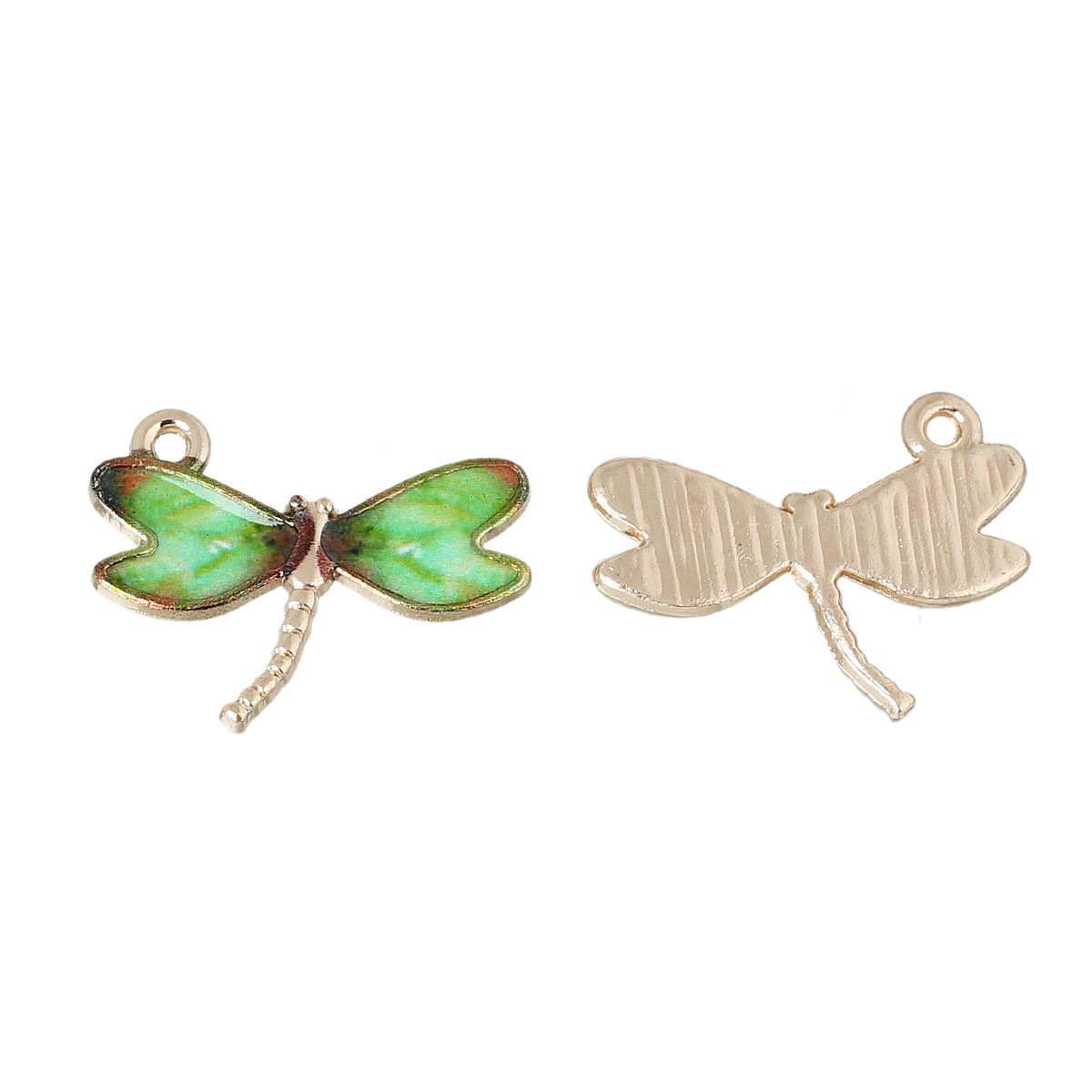 Charm Enameld Dragonfly, Green - 2