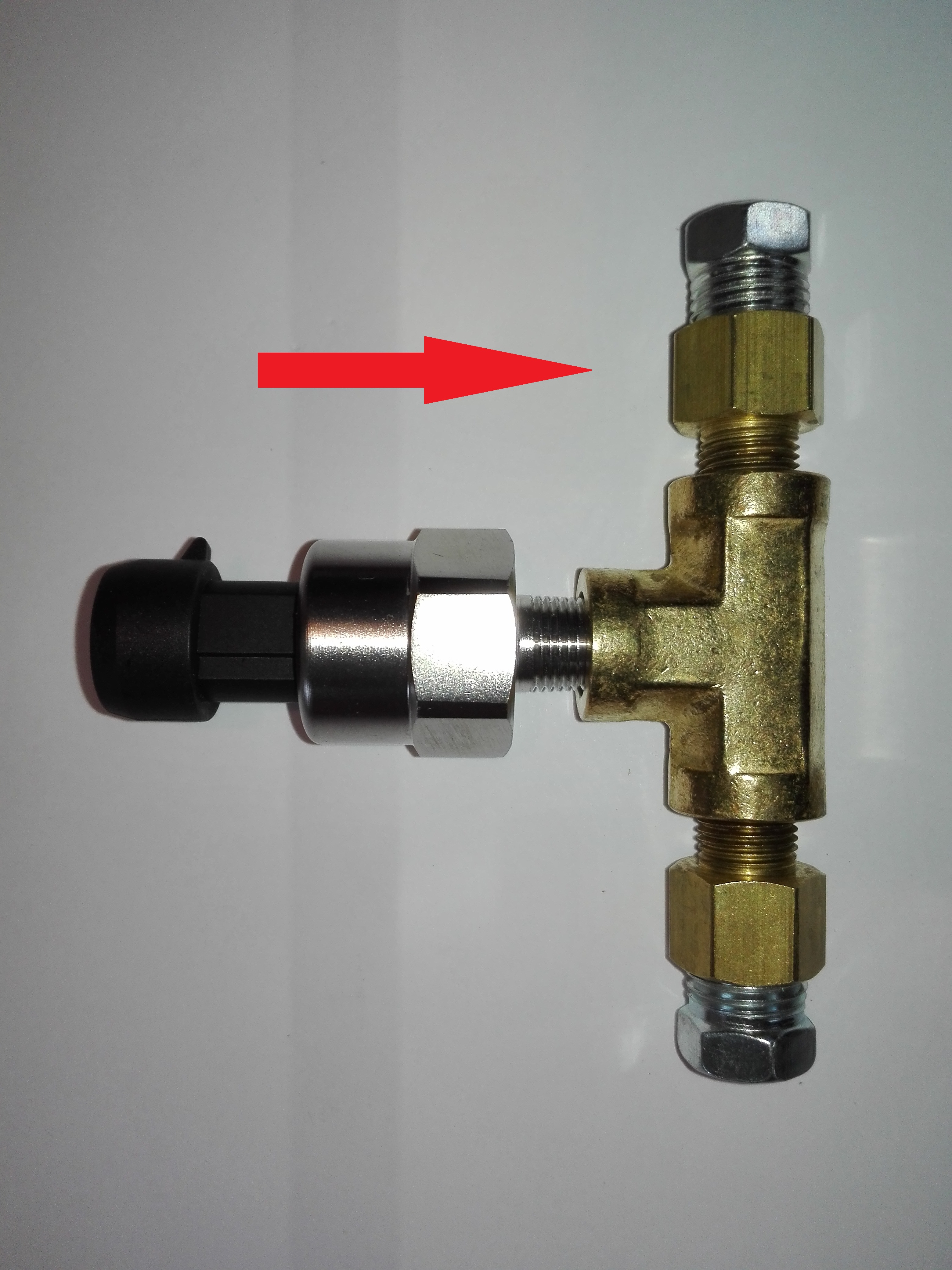 Dubbelkoningsnippel, hona, för 5/16" rör till 1/8" npt hane - 2