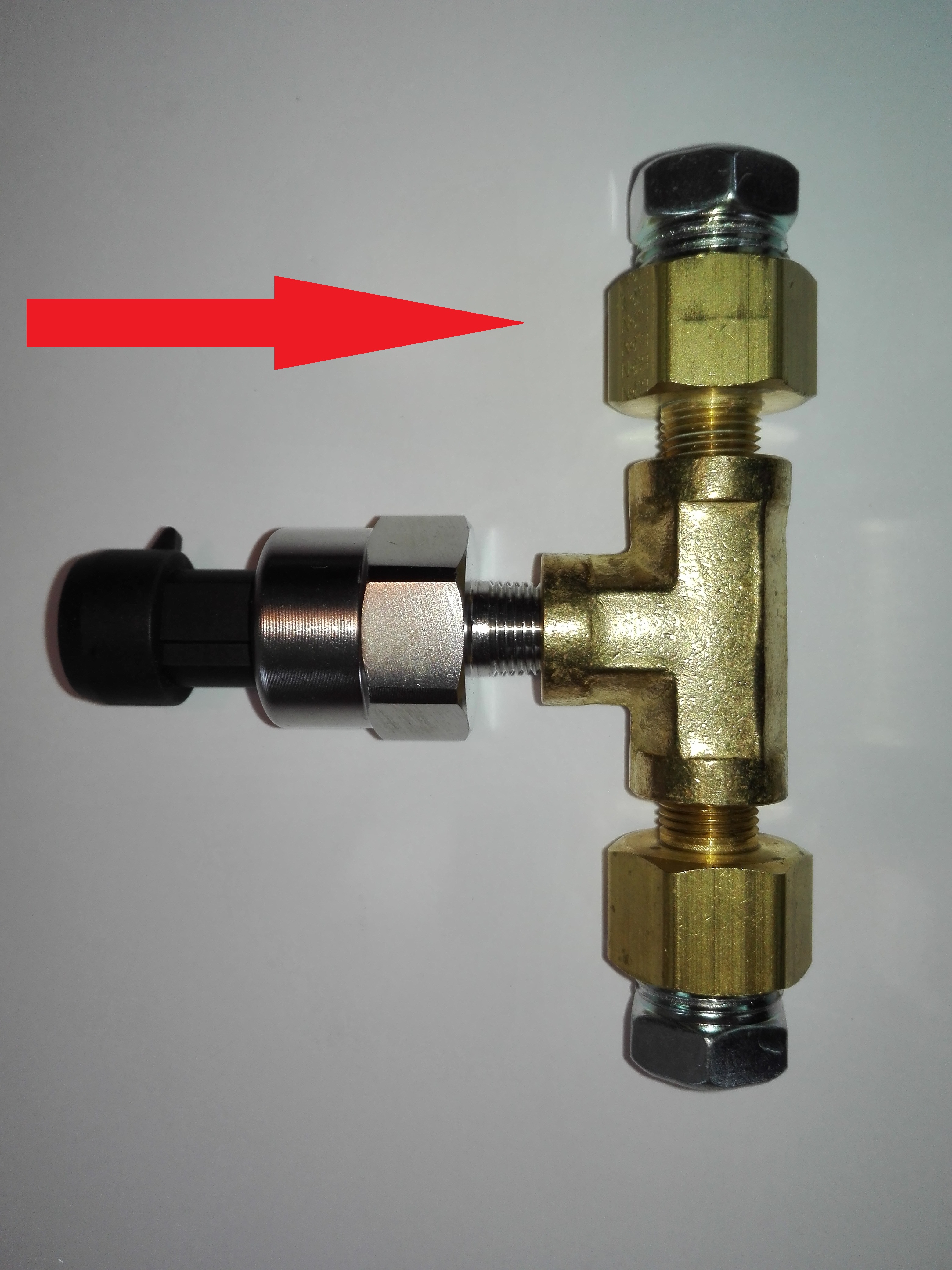 Dubbelkoningsnippel, hona, för 3/8" rör till 1/8" npt hane - 2