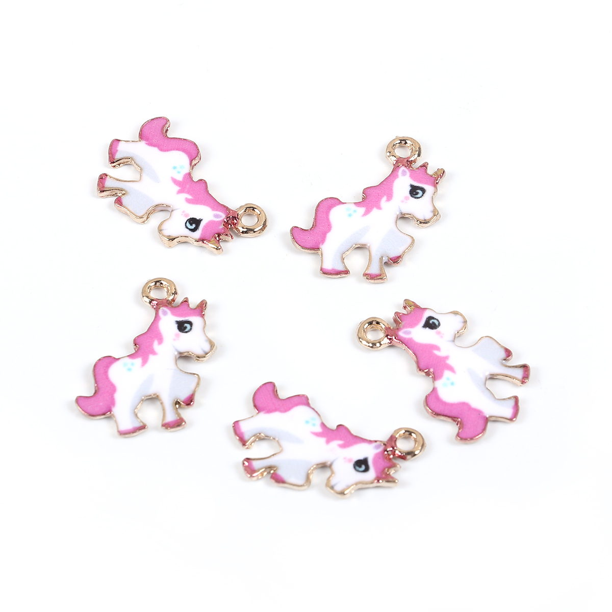 Berlock - Emaljerad Häst / unicorn, Fuschia - 2
