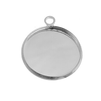 Charm Cabochonpendant , silver 18mm