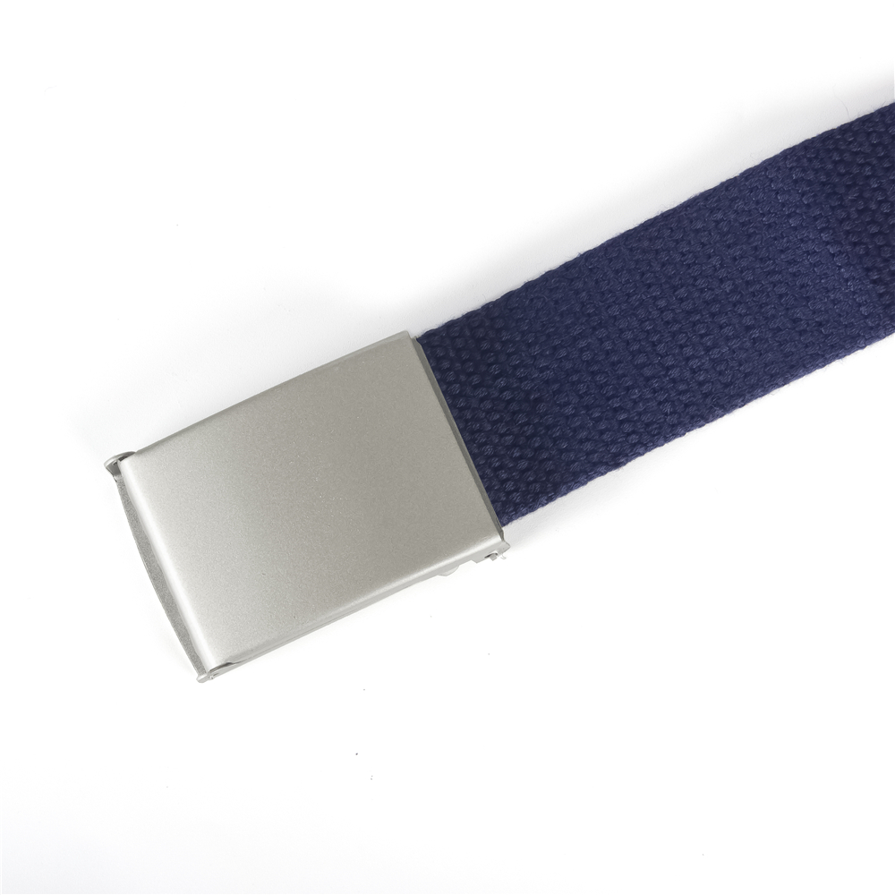Skärp i mörk blått canvas tyg bälte unisex justerbar längd - 2
