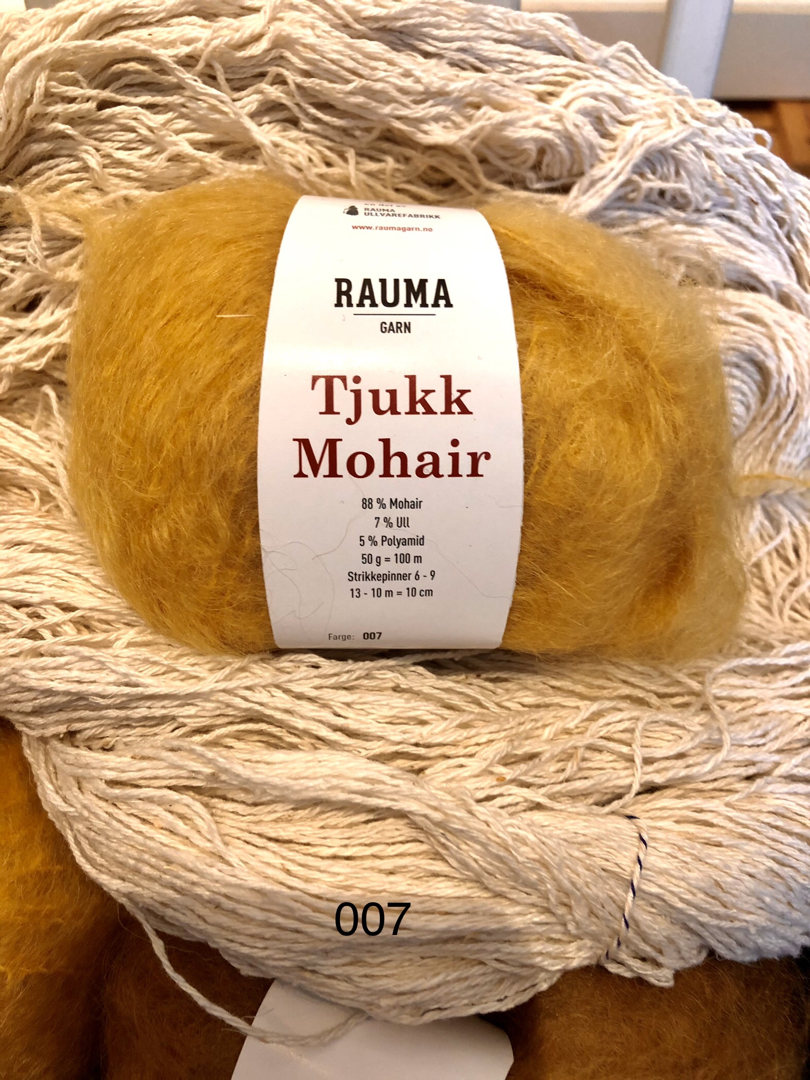 Tjukk mohair färg 07 Honning 50 g