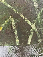 Såld! "Gröna rummet" tavla akryl/collage/textil orginal