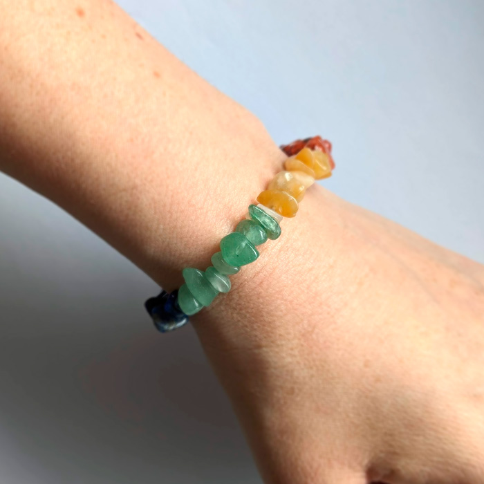 Chakraarmband med sju kristaller - 3