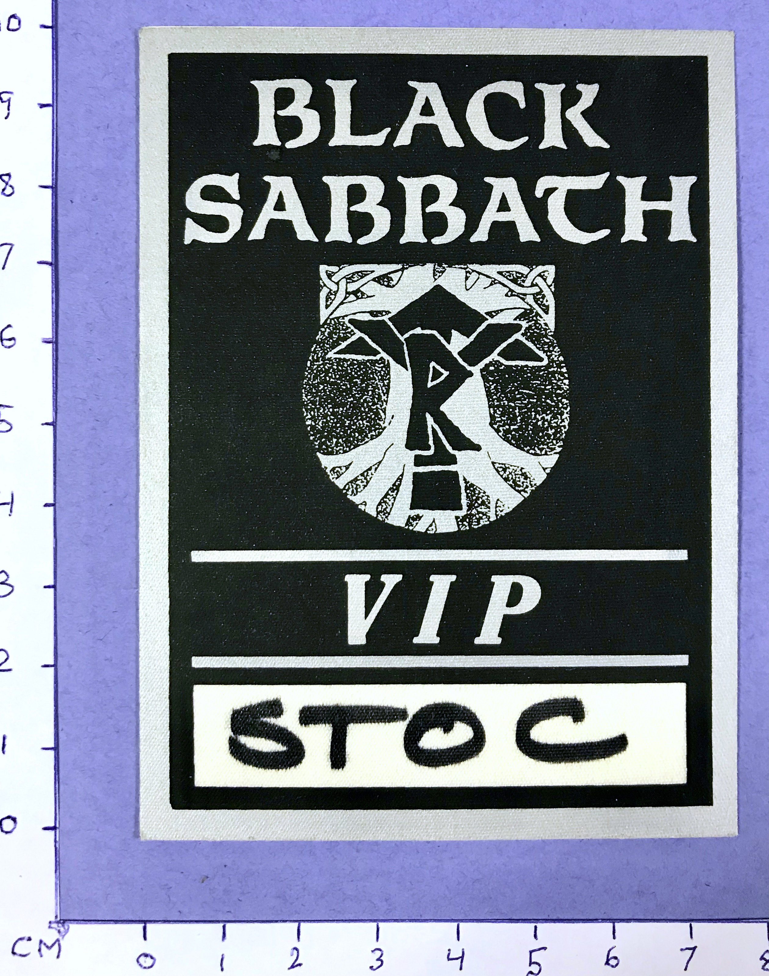 BLACK SABBATH - VIP Pass 1990