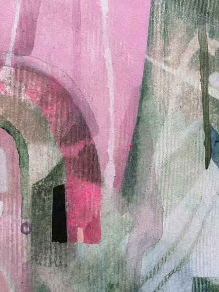 Såld! "Rosa himmel" tavla akryl orginal