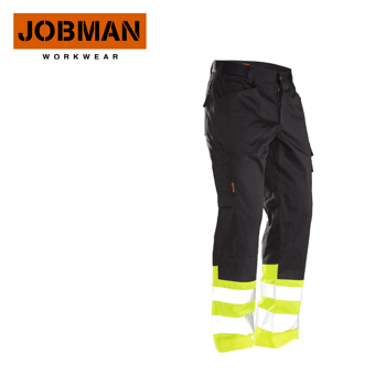 Palveluhousut Jobman 2314 Musta Keltainen KL 1