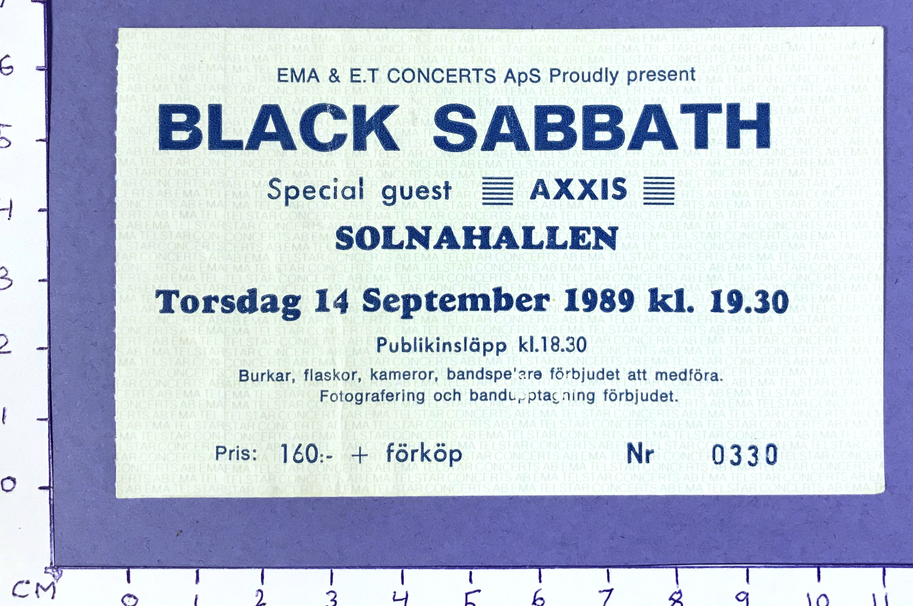 BLACK SABBATH - Stockholm 1989