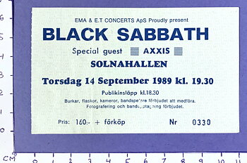 BLACK SABBATH - Stockholm 1989