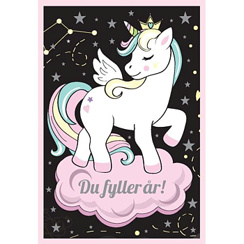 Födelsedagskort Enhörning - Tinka