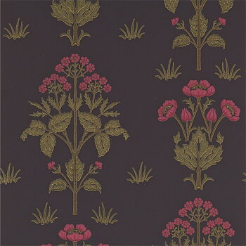 TAPET MEADOW SWEET, Charcoal/Rose