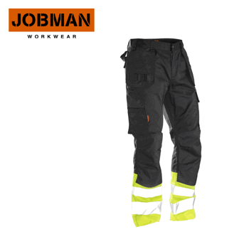 Käsityöhousut Jobman 2513 musta keltainen KL 1
