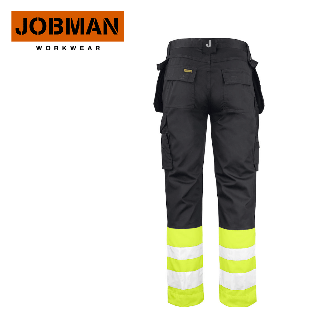 Käsityöhousut Jobman 2513 musta keltainen KL 1 - 3